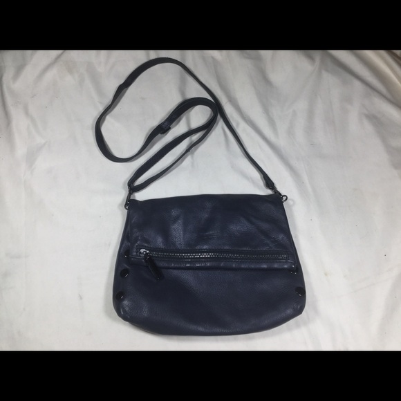 Hammett Navy Blue Leather VIP Crossbody - Picture 2 of 11